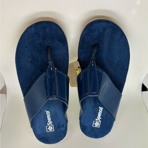 Spenco Blue Slide Sandals